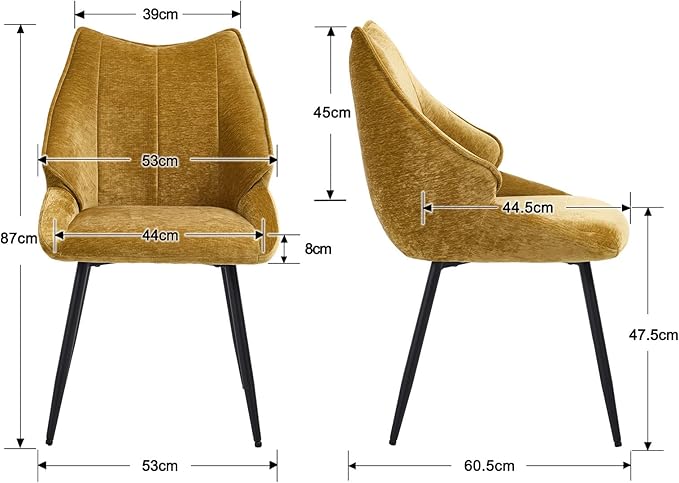 Skanör Mustard Dining Chair – Bild 4