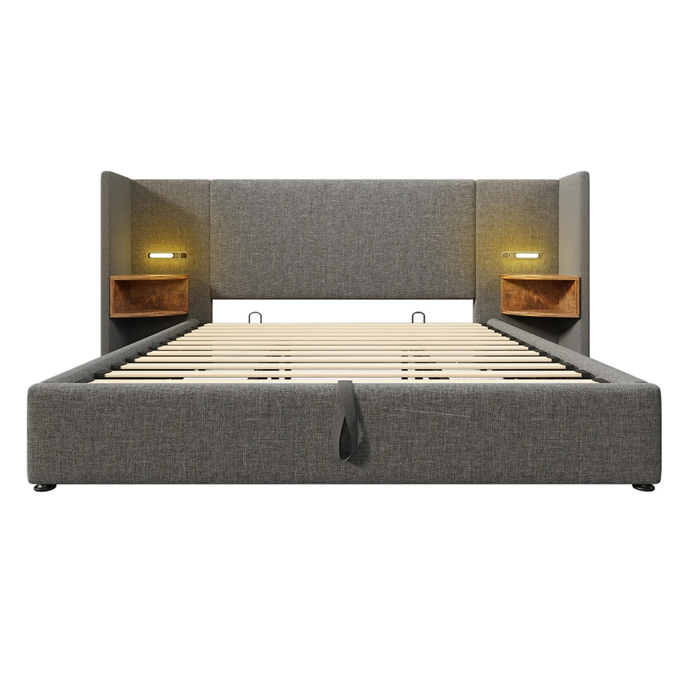 Taastrup Double Bed 180x200 cm with Storage, LED Lighting, and USB-C – Bild 7