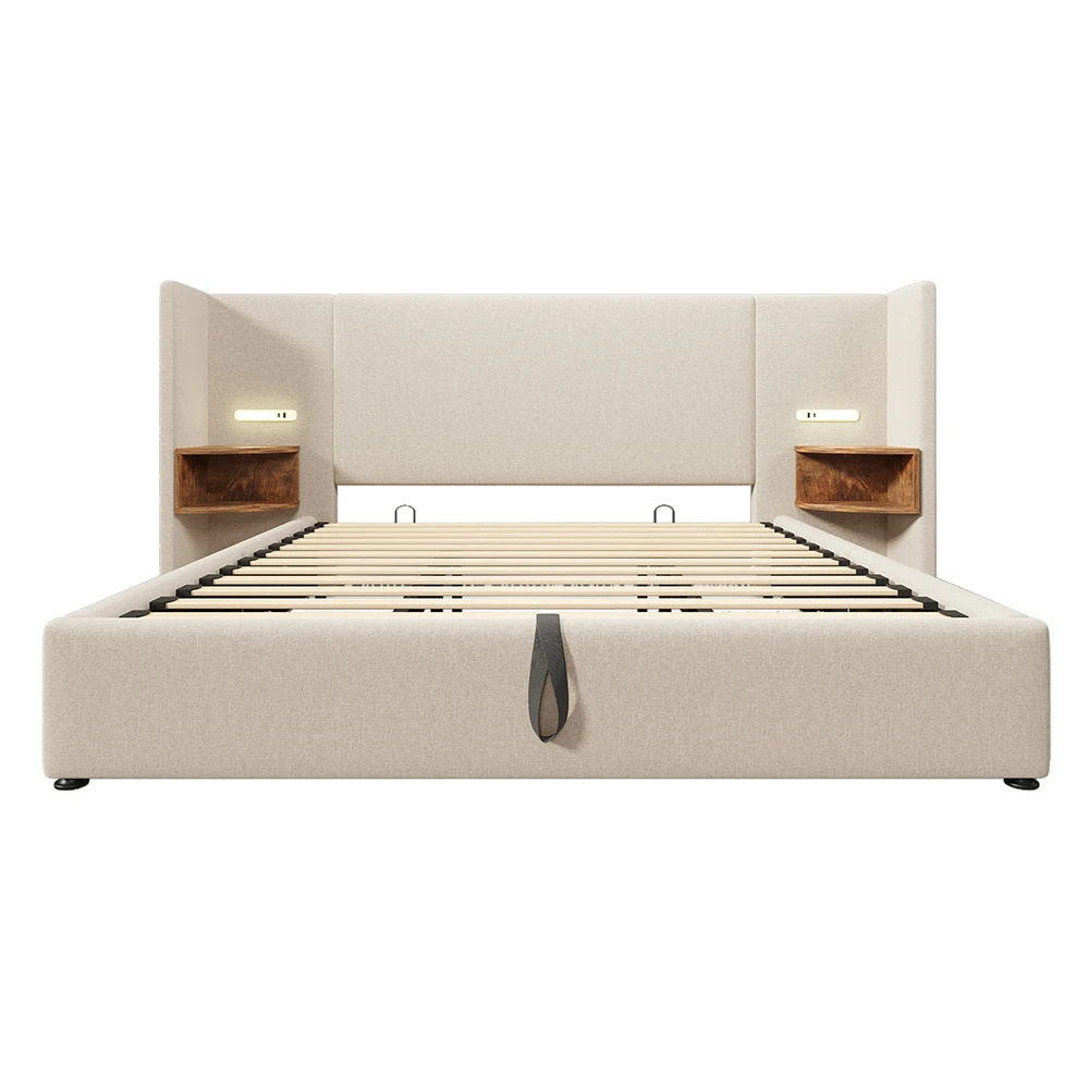 Taastrup Double Bed 180x200 cm with Storage, LED Lighting, and USB-C – Bild 8