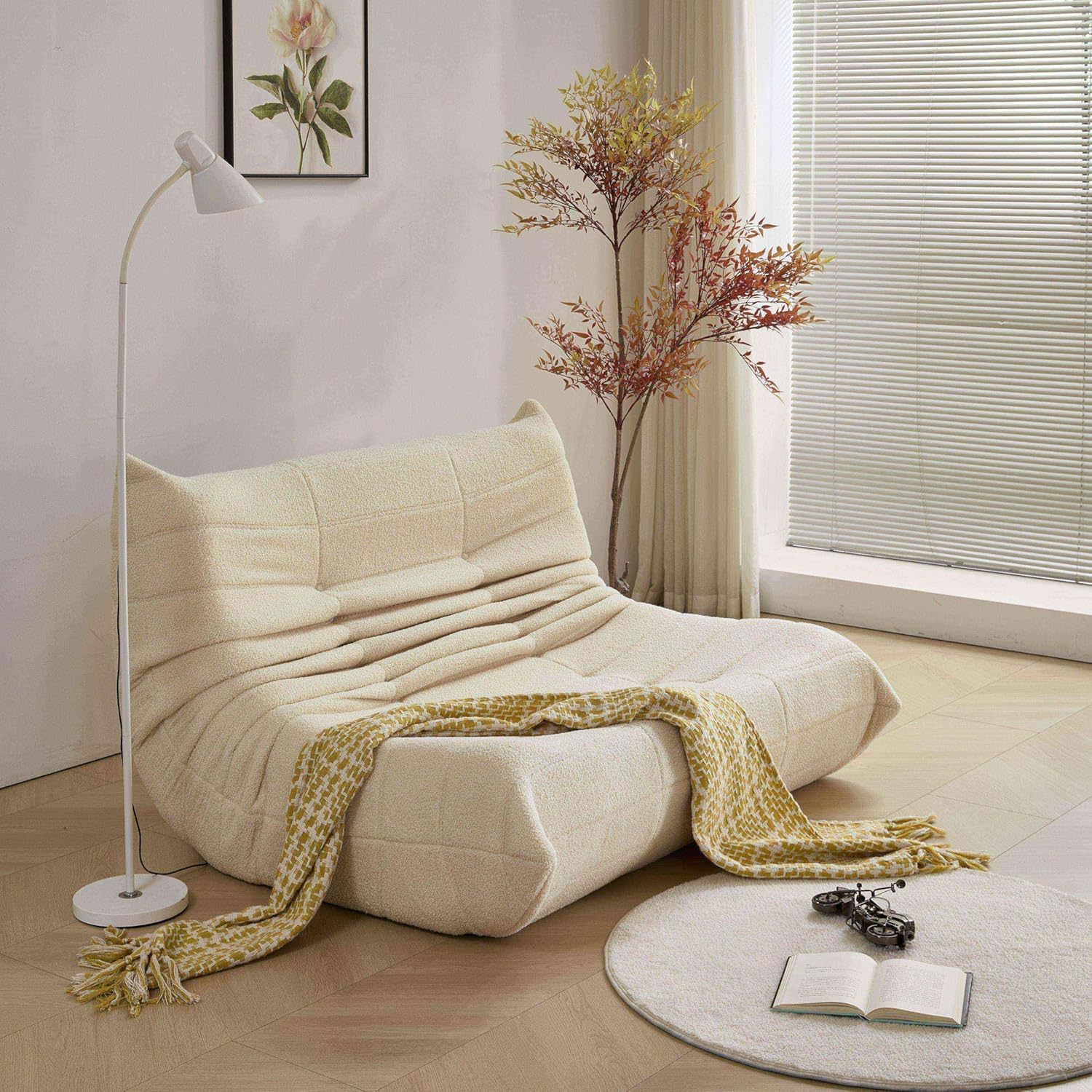 Stavanger 2-Sitzer Sofa - Beige Bouclé, Scandinavian Comfort
