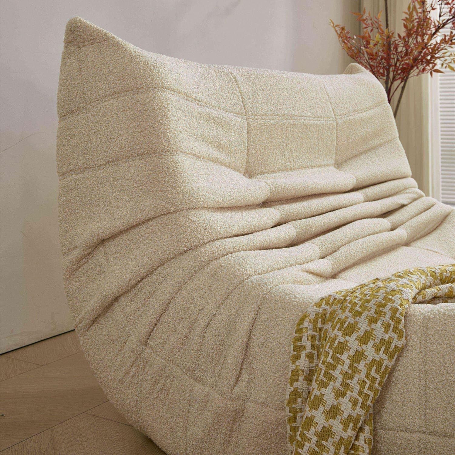 Stavanger 2-Seater Sofa – Beige Bouclé, Scandinavian Comfort – Bild 2