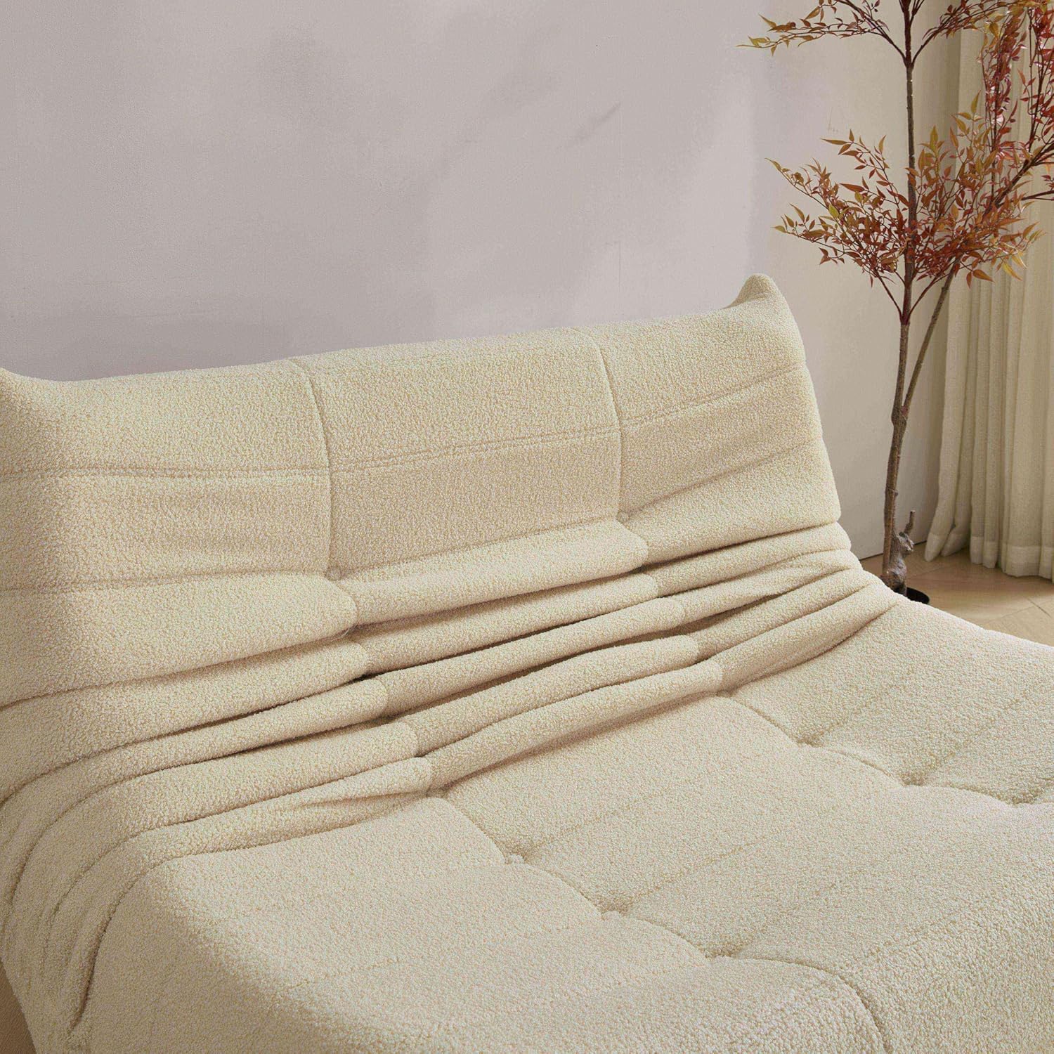 Stavanger 2-Seater Sofa – Beige Bouclé, Scandinavian Comfort – Bild 3