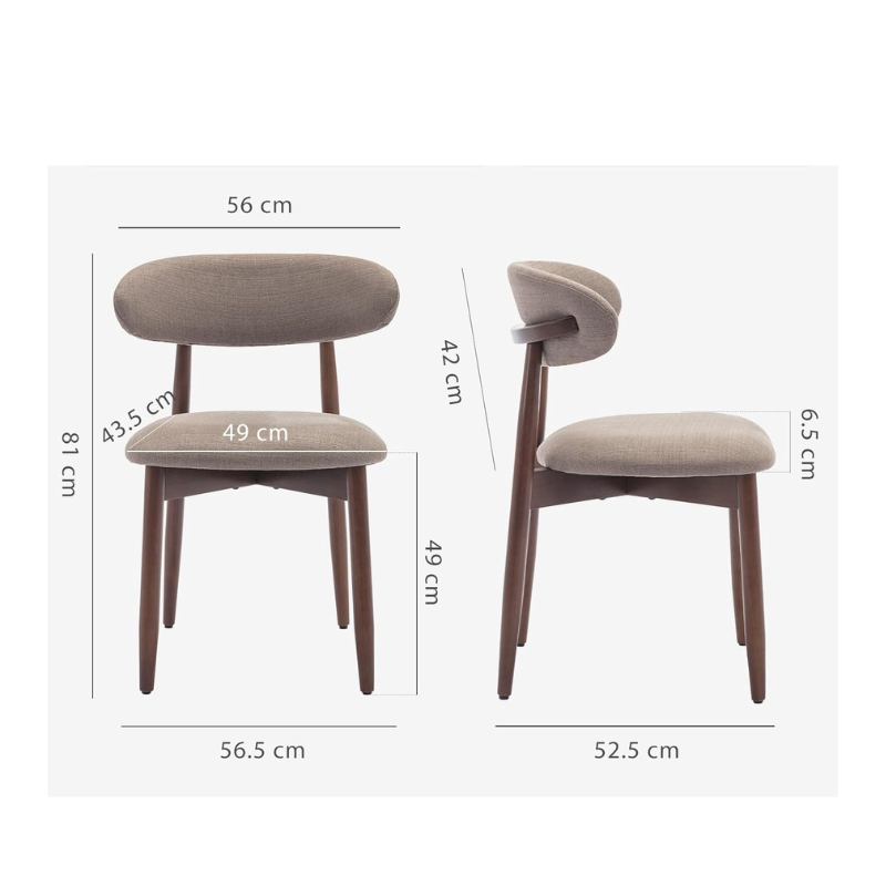 Ringsted Gray Dining Chair – Bild 2