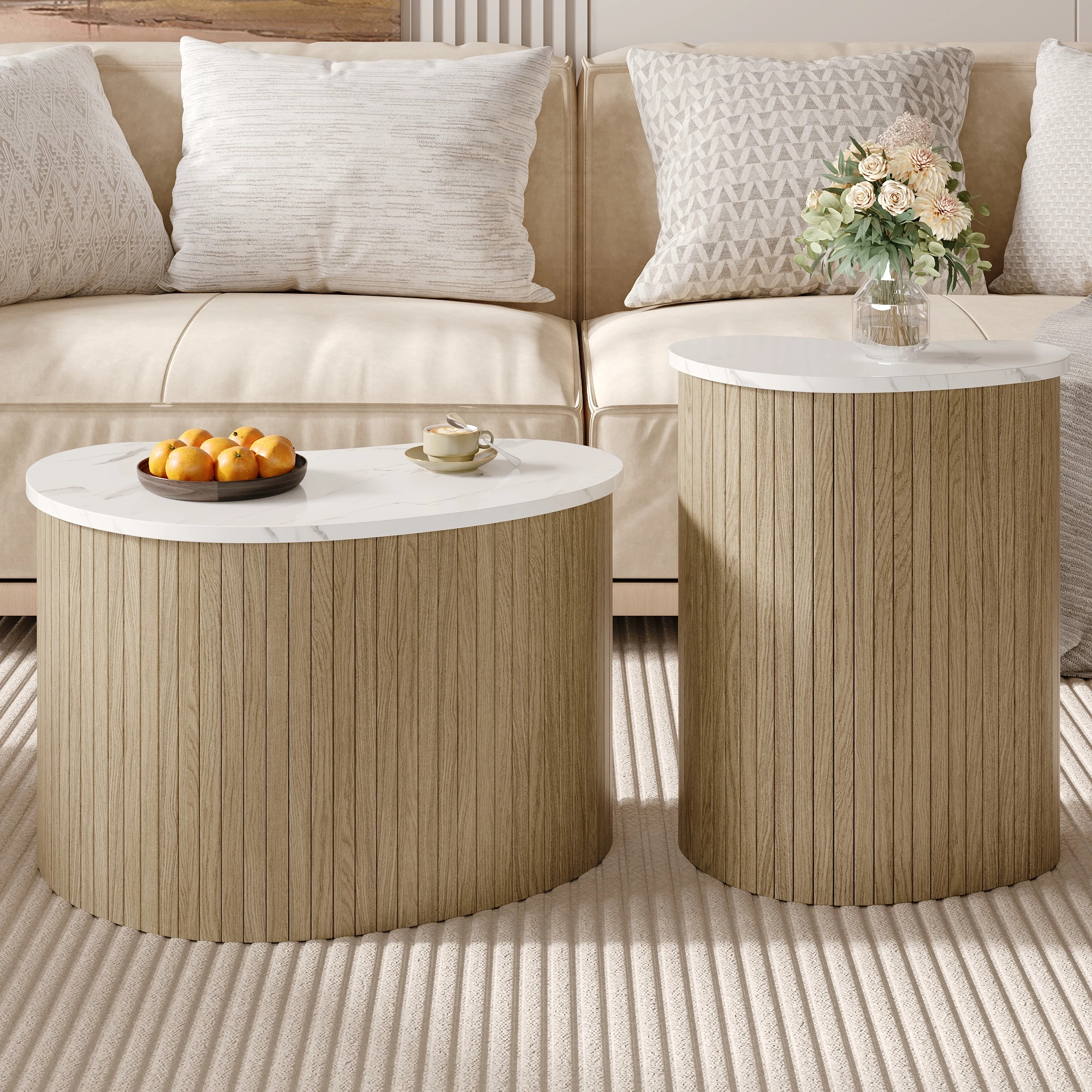 Sipora Couchtisch-Set - Skandinavisches Design