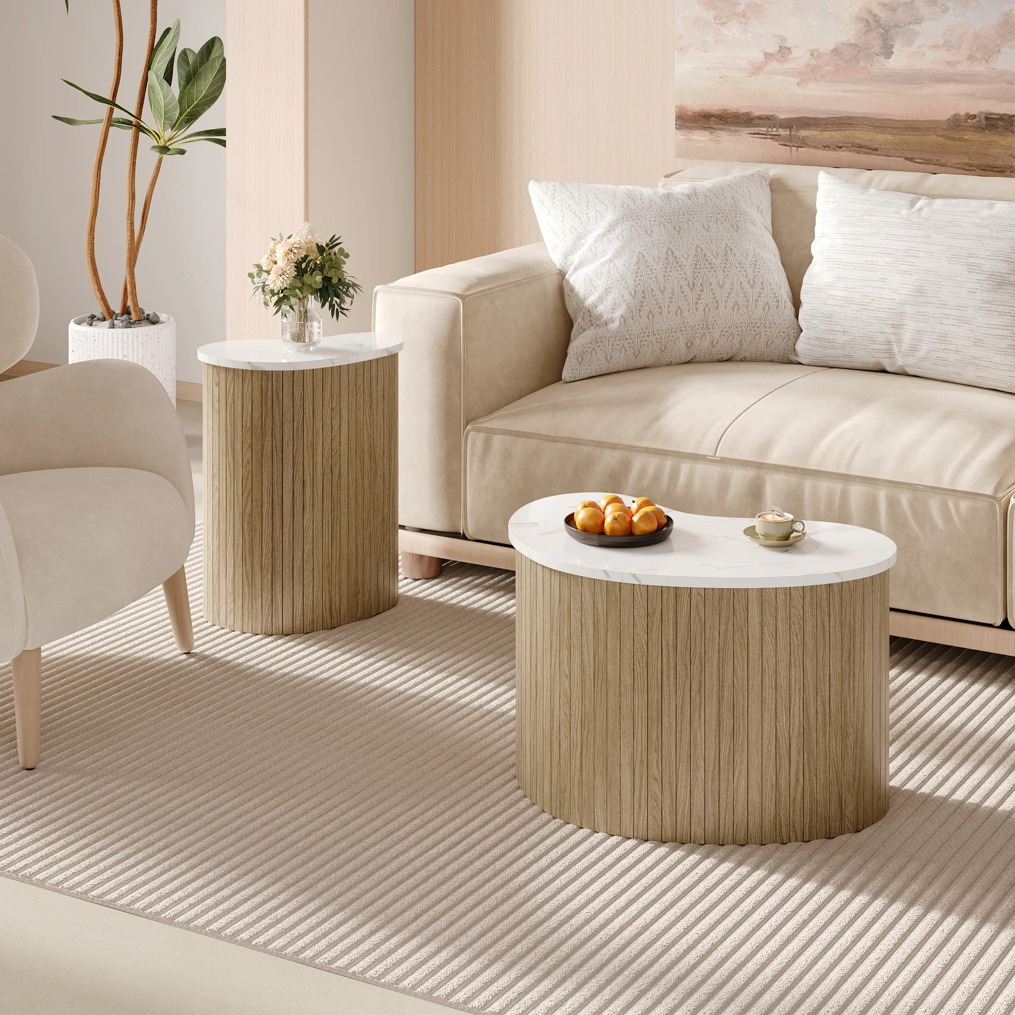 Sipora Coffee Table Set – Scandinavian Design – Bild 3
