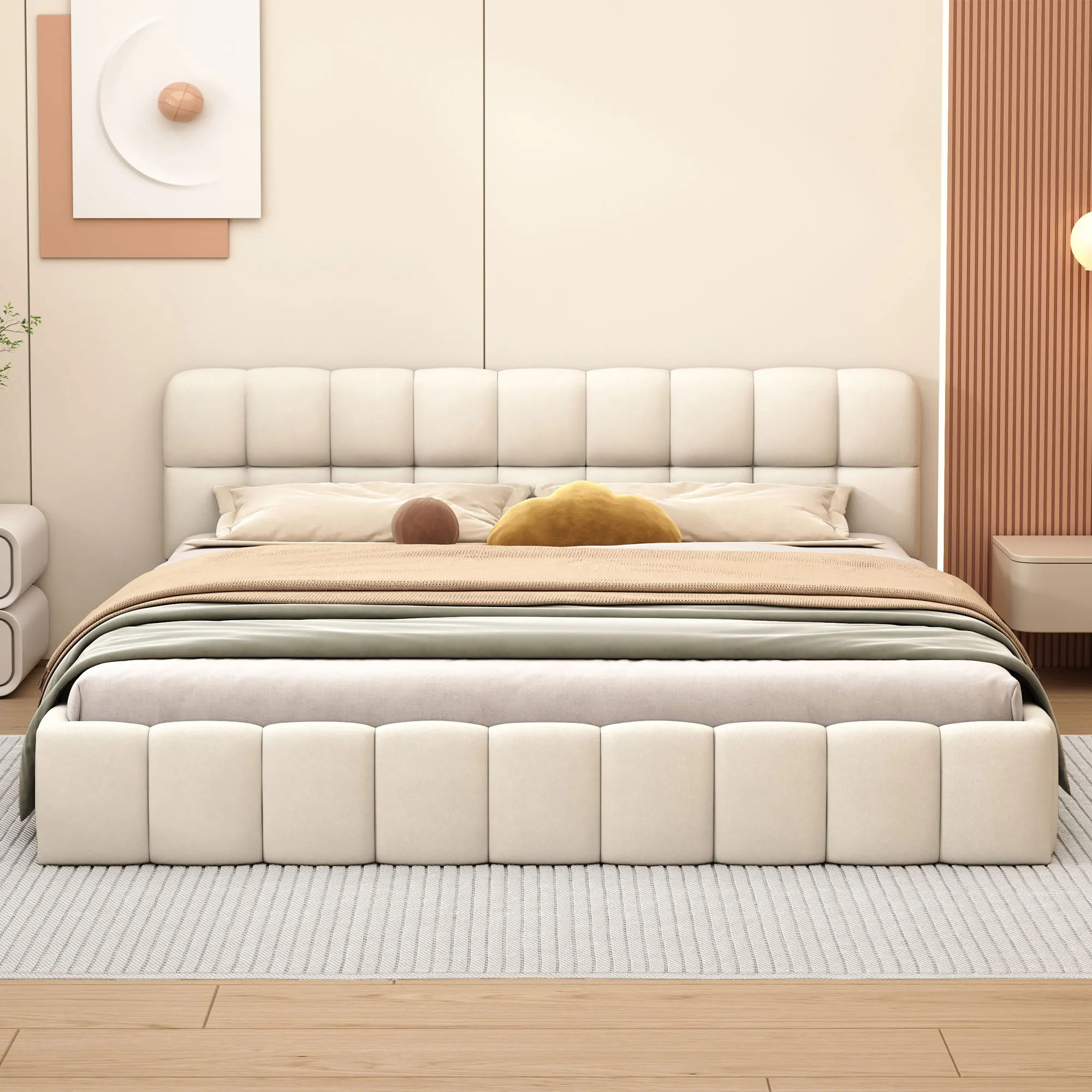 Holmestrand 140×200 cm Bed in Beige – Bild 2
