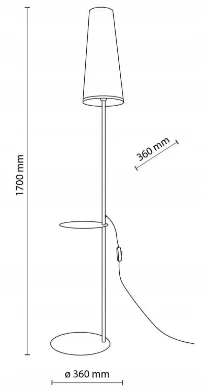 Bodø Floor Lamp 170×36 cm – Black Slim Modern with Shade – Bild 6